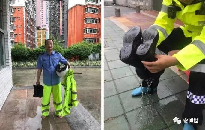 交警雨中执勤，这次，请别再湿了衣裳！